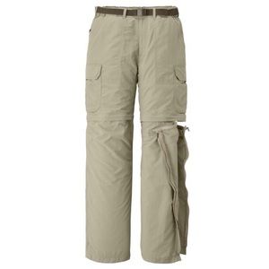 REI Men’s Co-Op Sahara Convertible Pants with No-Sit Zips Tan Elastic Waist 31